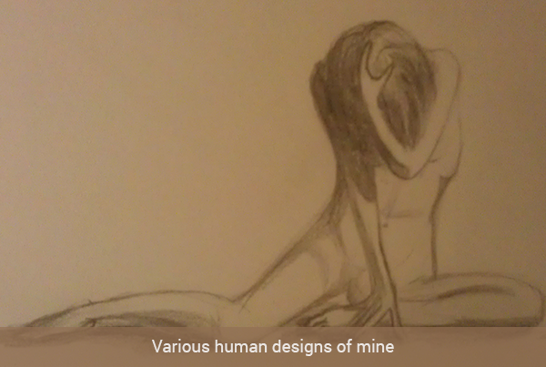 Art: Various human drawings