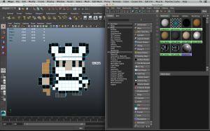 Color pixel art in Maya