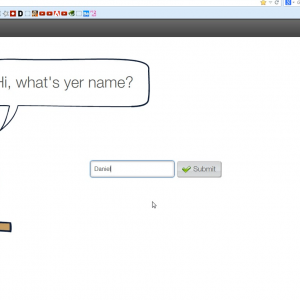 CODE game login screen