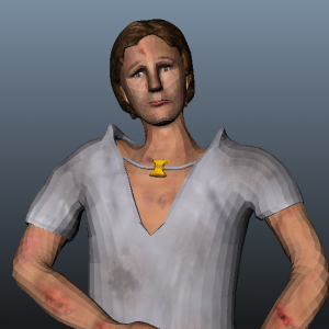 Sad man character