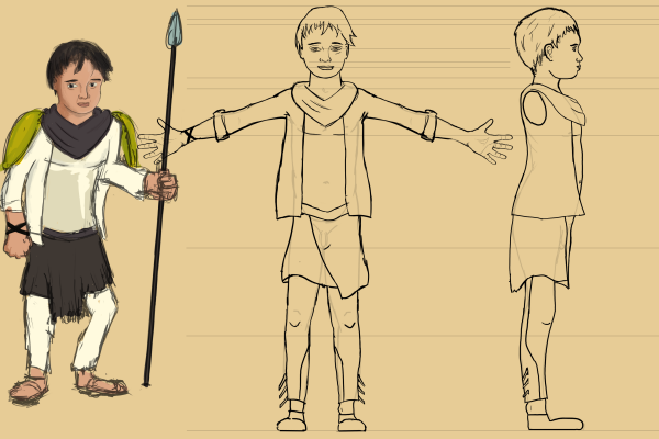 Character sheet of the boy